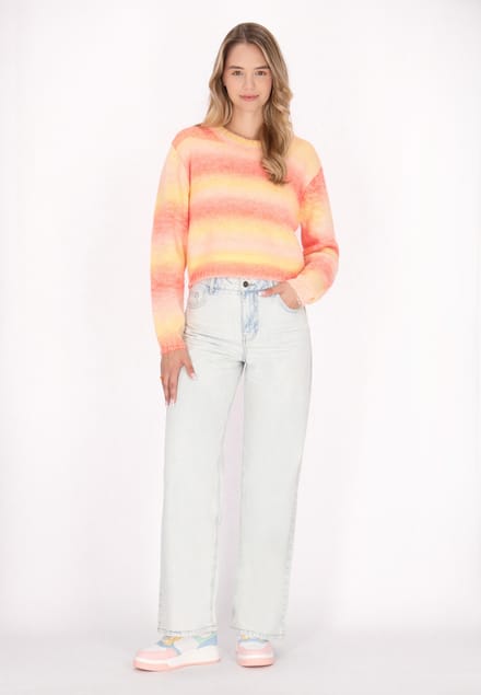 Mymo Jumper Dames Oranje Veelkleurig