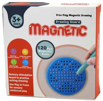 Kidsfun magnetisch tekenbord speelgoed rond 10cm - creatief reisbord.