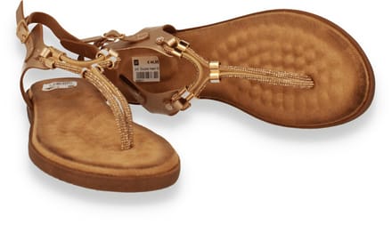 Double Heart Dames Sandaal | Goud | Maat: 37