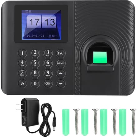 Biometrische Vingerafdruk Tijdregistratie Recorder Herkenningsapparaat Toegangscontrole blue