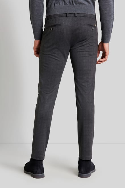 Bugatti Herren Chino broek met 3D ruitpatroon