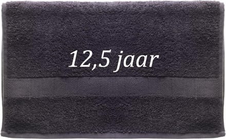 Handdoek - 12,5 jaar - 100x50cm - Grijs