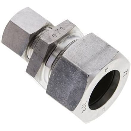 12L & 22L RVS Rechte Snijringkoppeling 160bar ISO 8434-1
