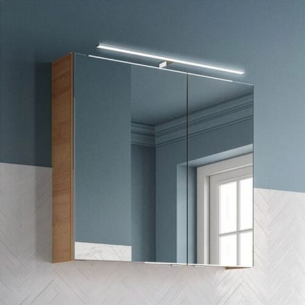 Pelipal series 6005 (Solitaire) sprint mirror cabinet 75 cm with LED top light SEAF01575L1260S