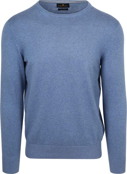 Steppin' Out Trui Cotton Cashmere Indigo Blauw - Maat L - Heren - Pullovers
