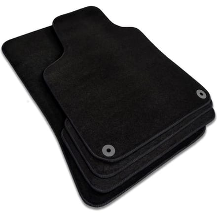 Tapis de sol - JJ Automotive - Noir - Velours - Antidérapant - 2 pièces
