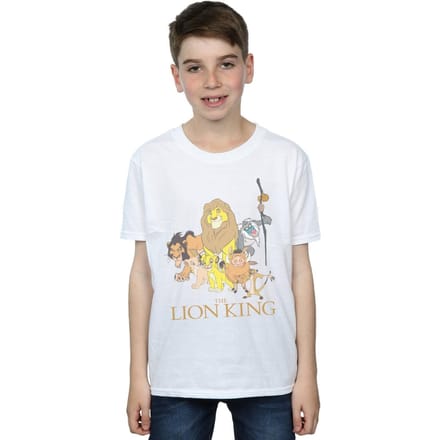 Disney Jongens The Lion King Groep T-Shirt (Wit)