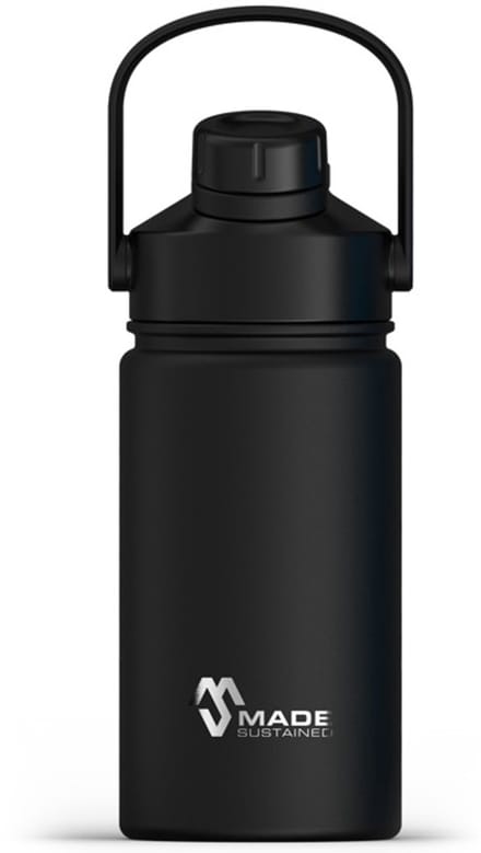Made Sustained Flip & Chug rvs kinderfles met rietje Black