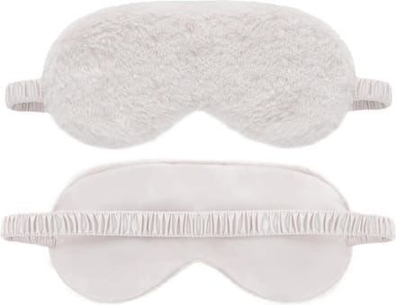 Slaapmasker Pluche Zijden Oogmasker Slaap Wit - 100% Verduisterend