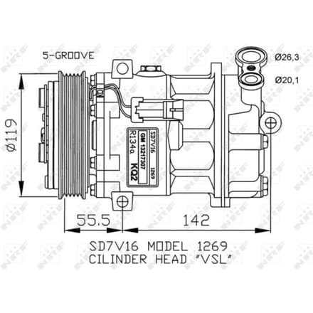 Compressor, airconditioning NRF 32818