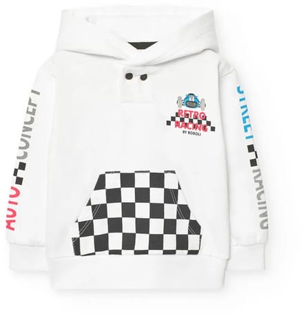 Boboli Fleece Hoodie Wit 3 Years Kinderen