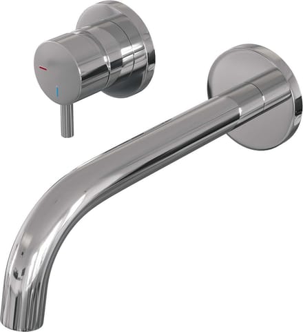 Brauer Chrome Edition inbouw wastafelmengkraan met gebogen uitloop en rozetten model B2 chroom