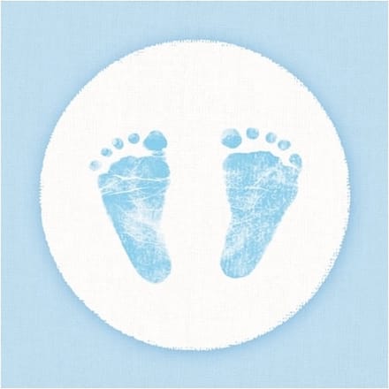 Ambiente Servetten - 60x stuks - blauw - babyshower - 33 x 33 cm - papier - jongen geboren