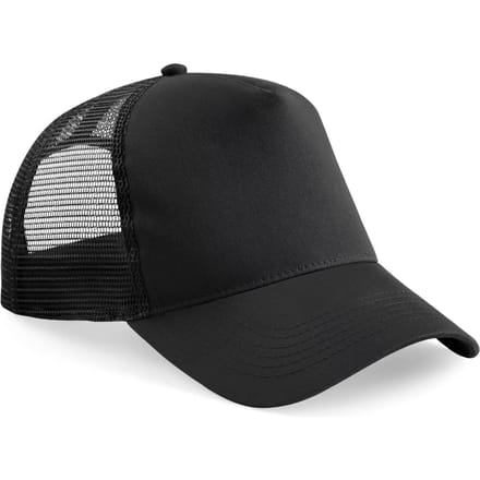 Beechfield Kinderpet in mesh, verstelbaar aan de achterkant. B640B - Black - One size