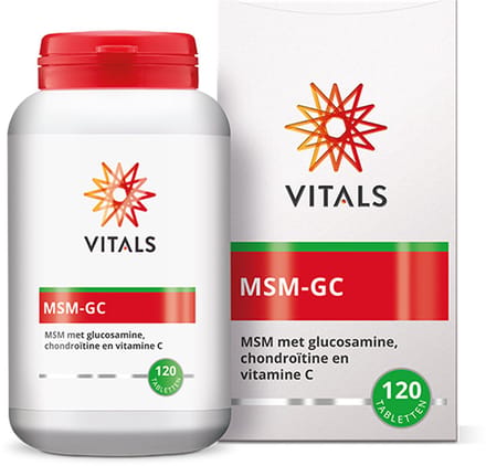 Vitals MSM-GC - 120 tabletten - MSM preparaten. MSM met glucosamine, chondroïtine en vitamine C.