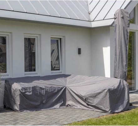 Madison Loungesethoes rechts 270x210x90 cm grijs