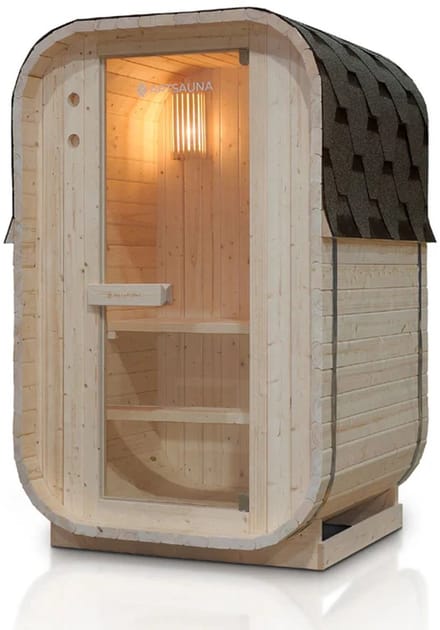 Vierkante Barrelsauna Nolvik - Incl. Toebehoren - 120x128 x194 cm