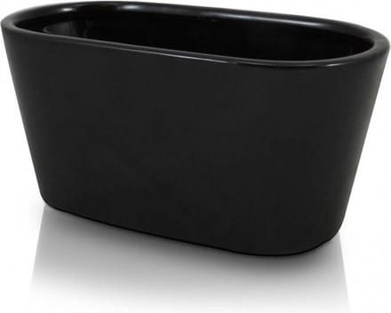 Decoratieve bloempot Piano 17x8x8cm keramiek / zwart
