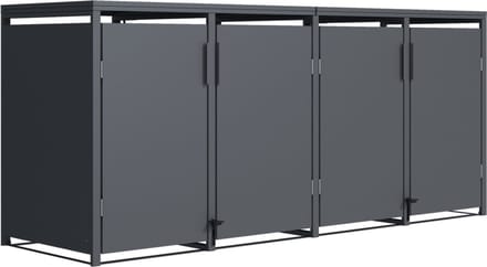 TuinChamp Container berging staal Holten voetpedaal 4 containers - Kliko ombouw