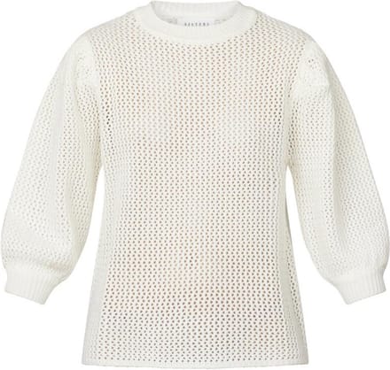 SISTERS POINT Hava-pu Dames Trui - Cream - Maat S
