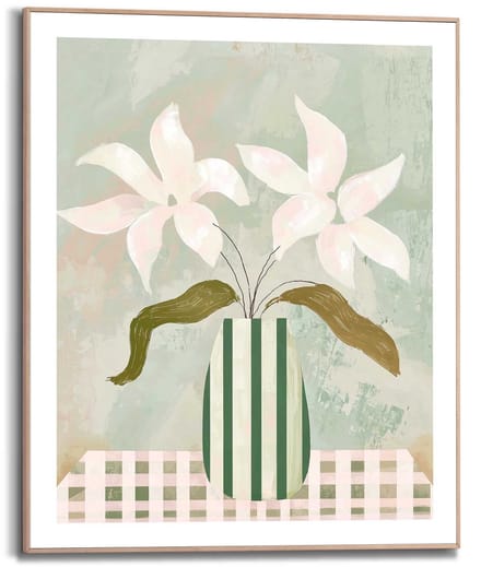 Schilderij Abstract Table Flowers - 50 x 40 - Hout - REINDERS