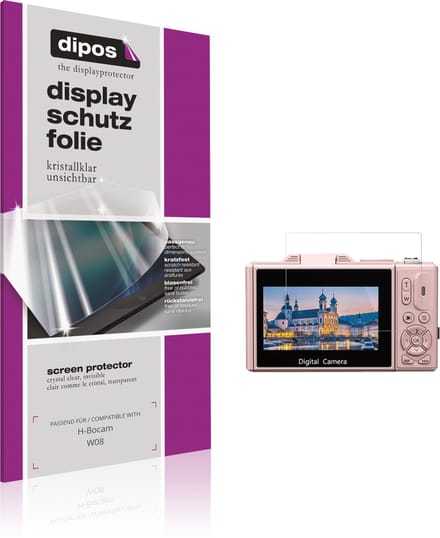 dipos – 4x Beschermfolie geschikt voor H-Bocam W08 | Krasbestendige & heldere Screenprotector Ultra-Thin