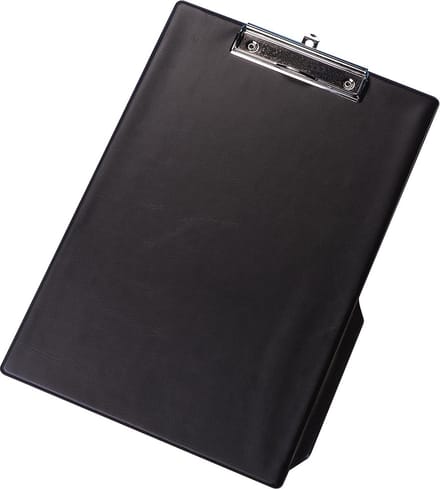 Q-CONNECT klemplaat, PP, ft A4, zwart 12 stuks