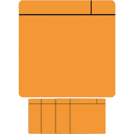 Magneet scrum - 75x75mm - oranje - 5 stuks