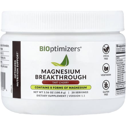 BIOptimizers, Magnesium Breakthrough, Zure Kers, 100,8 g (3,56 oz)