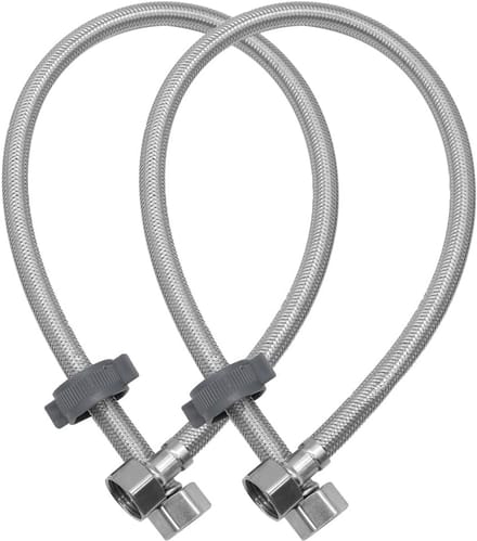 Set van 2 Flexibele RVS Waterslangen 1/2 inch voor Keuken en Badkamer