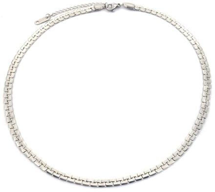 Ketting met Schakels - RVS - Lengte 39-44 cm - Zilverkleurig