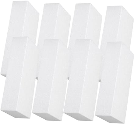 Piepschuim vormen - rechthoek - 8x - 10 x 20 x 4 cm - styropor hobby / DIY vorm - basis knutselfiguren