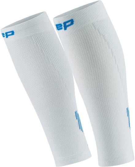 CEP Calf sleeves Core Run 5.0 - wit/blauw - Geslacht: Vrouw, Kuitomtrek (centimeter): 25 - 31 cm