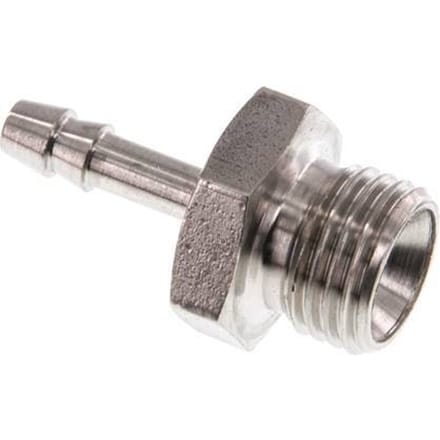 G 1/4'' Buitendraad x 4mm RVS Slangpilaar 40 Bar