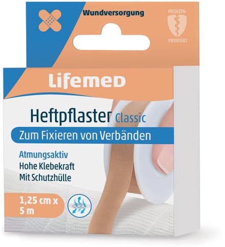 Lifemed hechtpleister 'Classic', beige, 125 mm x 5,0 m