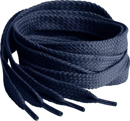 Springyard veters plat 9.0 mm - donkerblauw - 90cm - katoen - 1 paar