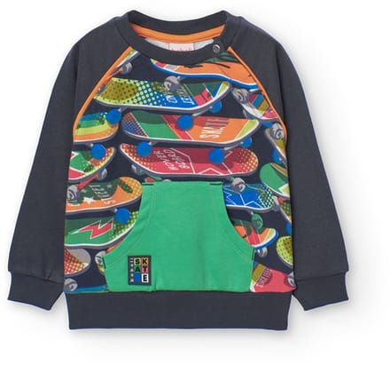 Boboli Fleece Sweatshirt Veelkleurig 3 Years Jongen