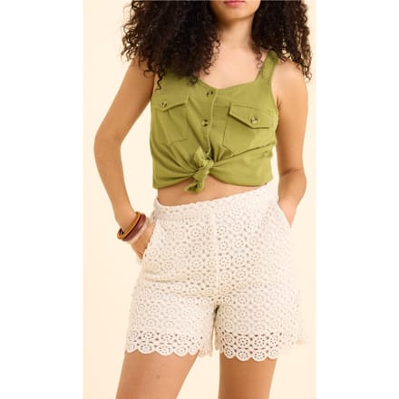 ICode Ecru Lace Shorts Off-white Taglia: 40 | Pantaloncini Outlet | Donna | Bianco
