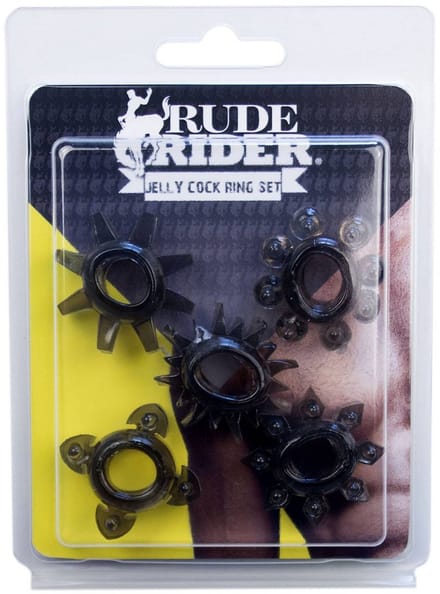 Rude Rider Jelly Cock Ring 5-Star-Set