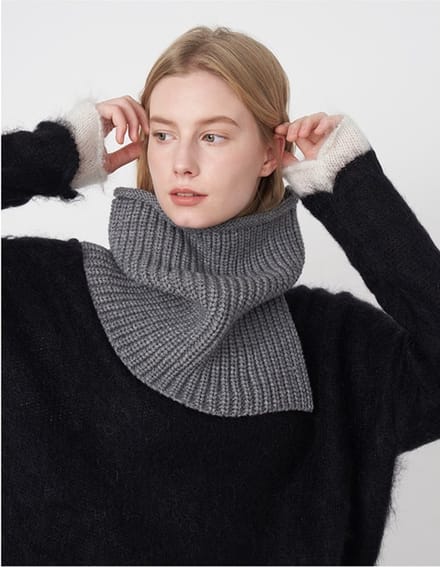 Nekwarmer – Colsjaal – Sjaal Dames – Grijs