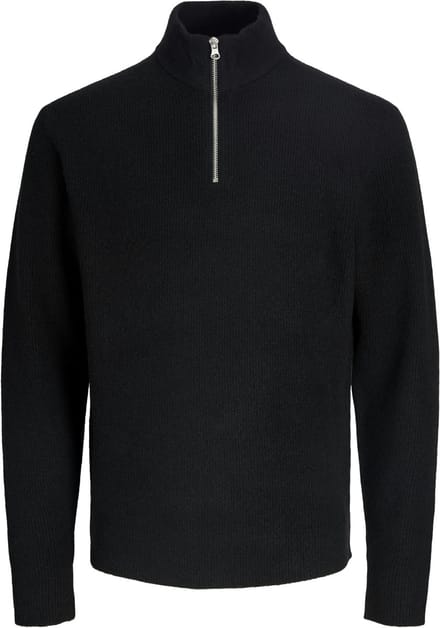 JACK&JONES - POCRICK WOOL RIB KNIT HALF ZIP - Heren - Gebreide truien