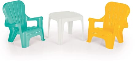 Dolu Tafel met 2 stoelen Turquoise/Geel