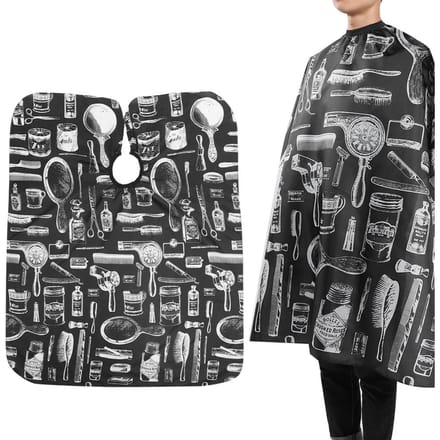 Waterdicht Kappers Ademend Schort Haar Knippen Kapper Salon Jurk Cape (120 x 145cm) gray