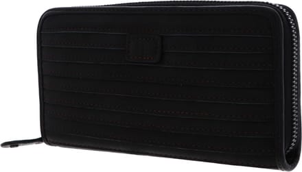FREDsBRUDER Leren Portemonnee Fine Line Wallet Big Black Zwart