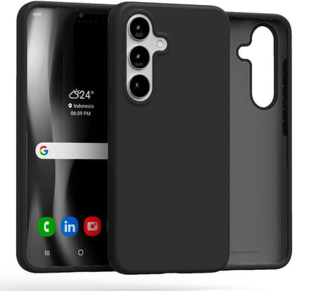 Mercury Silicone - Telefoonhoesje - Samsung S25 - Zwart - Aksamit Silicoon