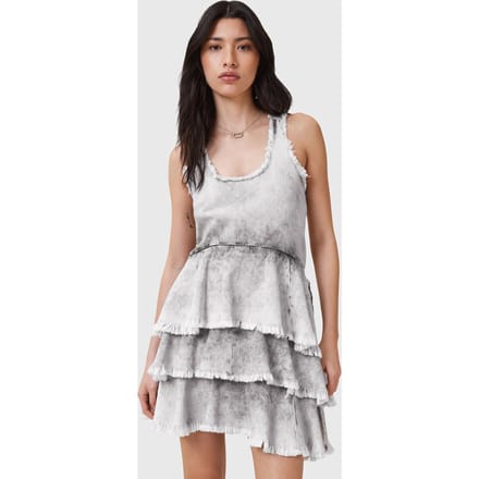 AllSaints Cavarly Mini Dress Denim Grey Größe: 6 | Minikleider Outlet | Damen | Blau