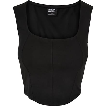 Urban Classics - Short Corsage Mouwloze top - 5XL - Zwart