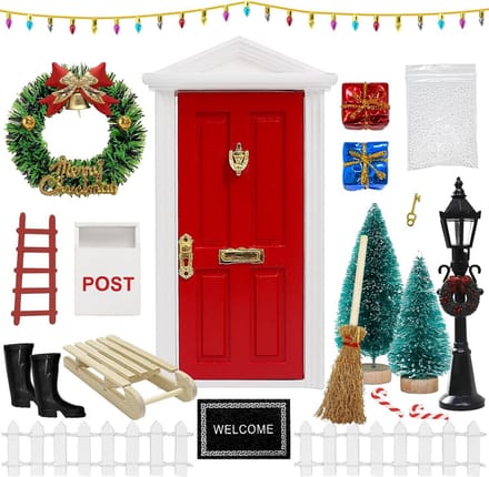 Miniatuur Kerst Decoratie Set - 1:12 Poppenhuis Kerstaccessoires om te Knutselen