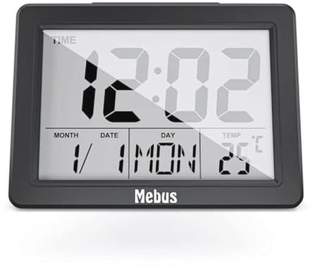 Digitale wekker met groot display en temperatuurweergave - Snooze, verlichting per knop, klap of snip