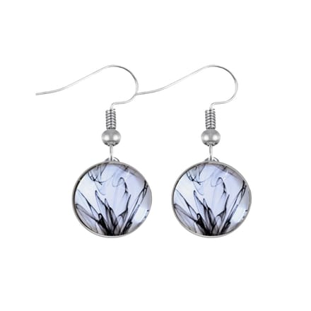Zilver- oorbellen- Cadi -zwart -wit- Charme Bijoux